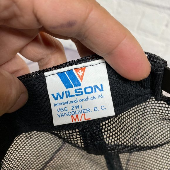 Vintage Trucker Hat Mesh Cap Snapback White Red Black Alberta Summer Games 1985 - Picture 8 of 9